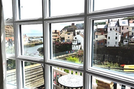 Bay window looks onto Staithes Beck