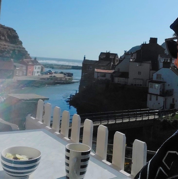 Sea view from Sea Haven cottage at Staithes