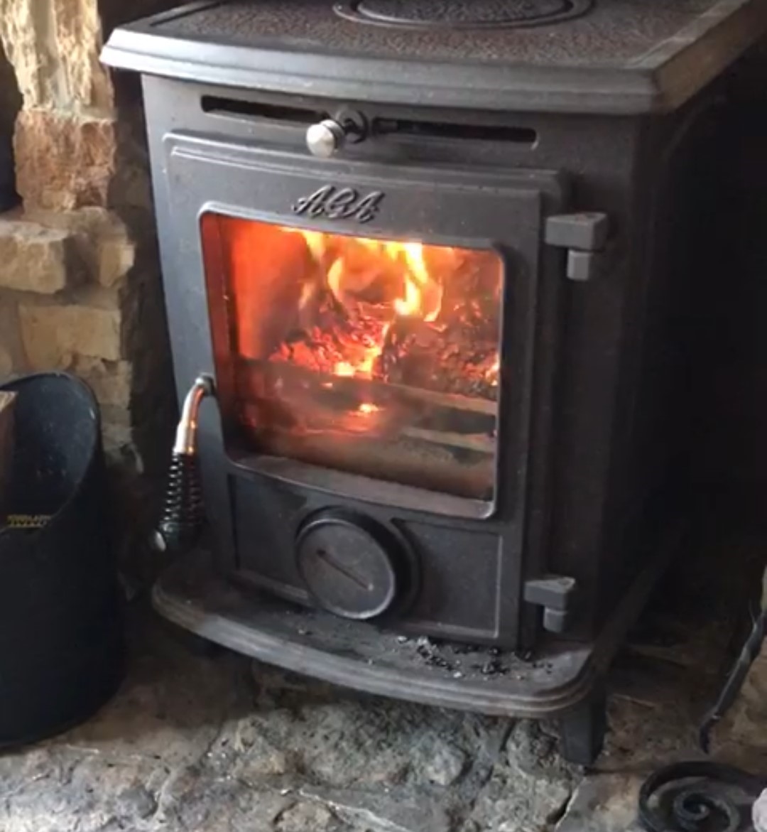 Woodburner at Sea Haven, Staithes